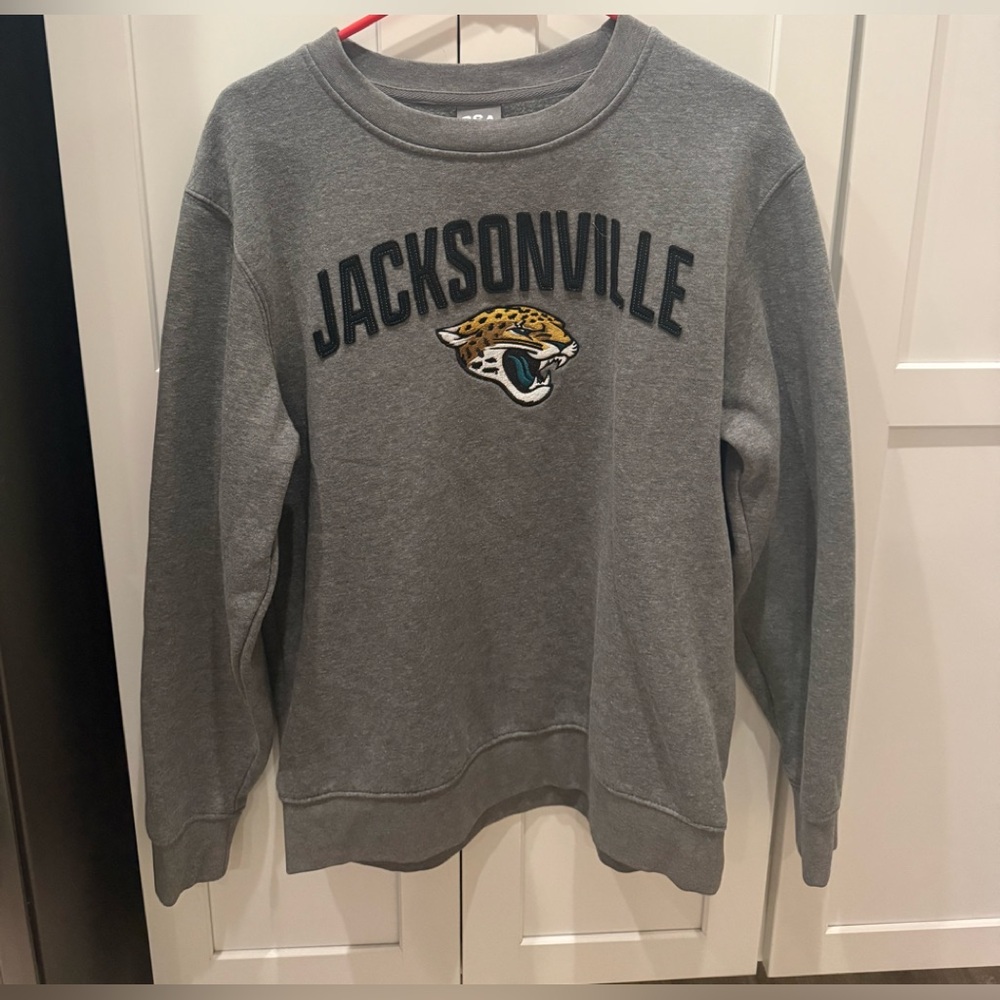 CSA Jacksonville Jaguars Gray Crewneck Sweatshirt